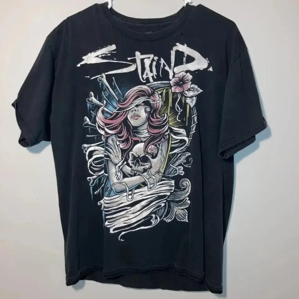 Staind Cotton Tour Short Sleeve Gift For Fan Black S-2XL T-shirt