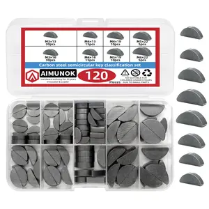 Aimunok Semi-Circular Keyway Pin, High-Strength Gear Shaft Fastener, Industrial & Automotive Use, Multiple Sizes M3,M4,M5,M6, Portable Design