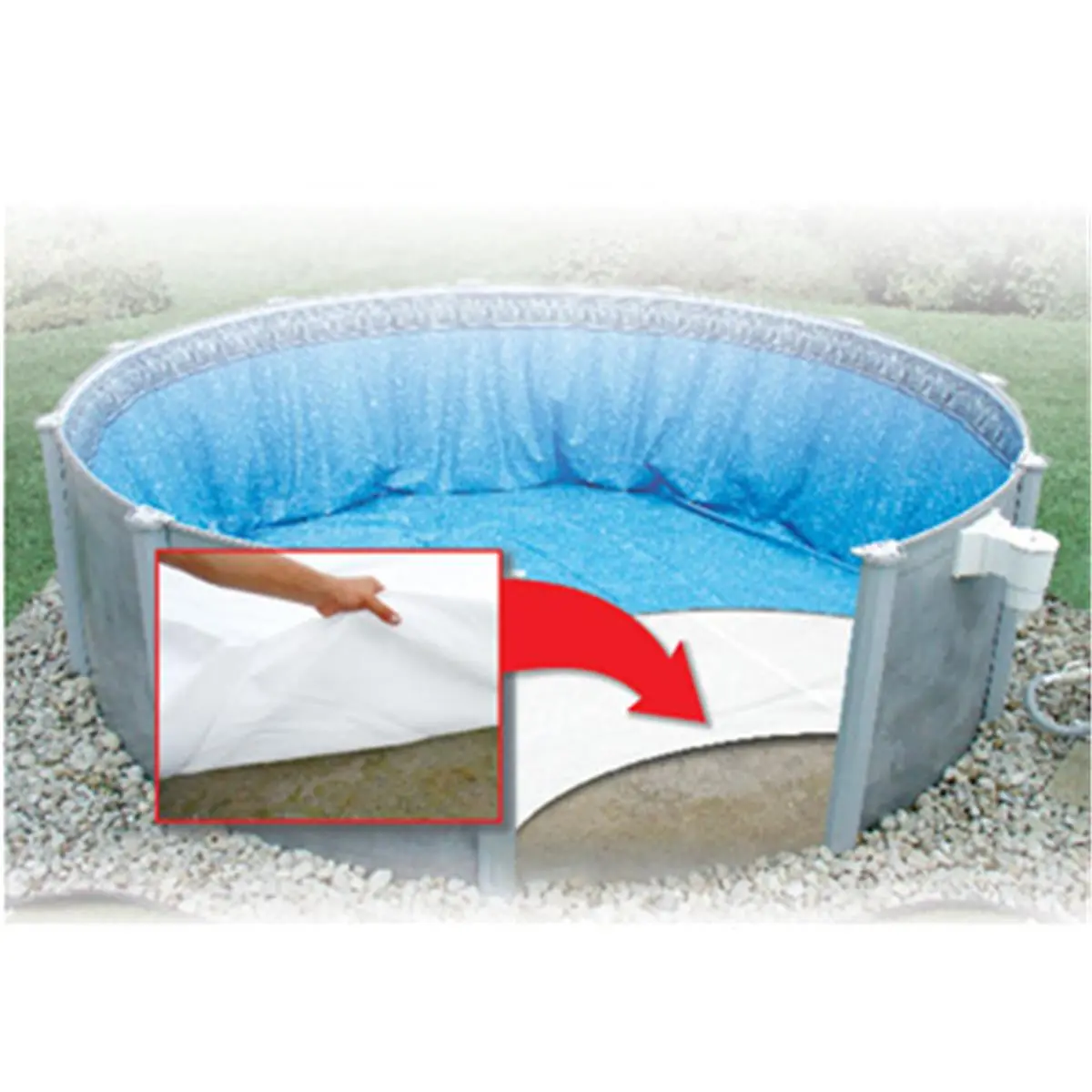 Hinspergers Poly Indus. LG1632OV 16x32 ft. Oval Pool Liner Guard - Easy Installation, Mold and Mildew Resistant, 1-Piece Fabric, Fits All Standard Sizes, Home Improvement & Garden Supplies Safe Cover