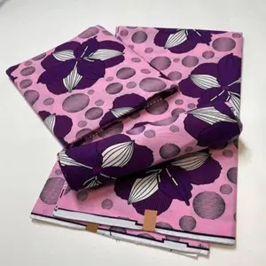New Nigerian African Wax Fabrics, 6 Yards Cotton Print Super Real Wax, Ankara High Quality Original Veritable Super Wax Ankara Material, 6 Yards Each With Unique Designs and Colorful Patterns