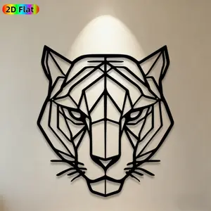1pc Tiger Head Metal Wall Art,Tiger Head Statue Mural, Ideal Gift for New Year, Christmas, Tiger Decor Enthusiasts, Rust-Resistant Metal Wall Decor Wall Sculptures, Perfect for Living Room Wall & Garden Fence, Exquisite Animal Art Decor