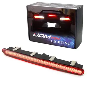 iJDMTOY Dark Red Lens Race Car Style Strobe LED Trunk Lid Third Brake Light Bar Assembly For 2016-2024 Chevrolet Camaro