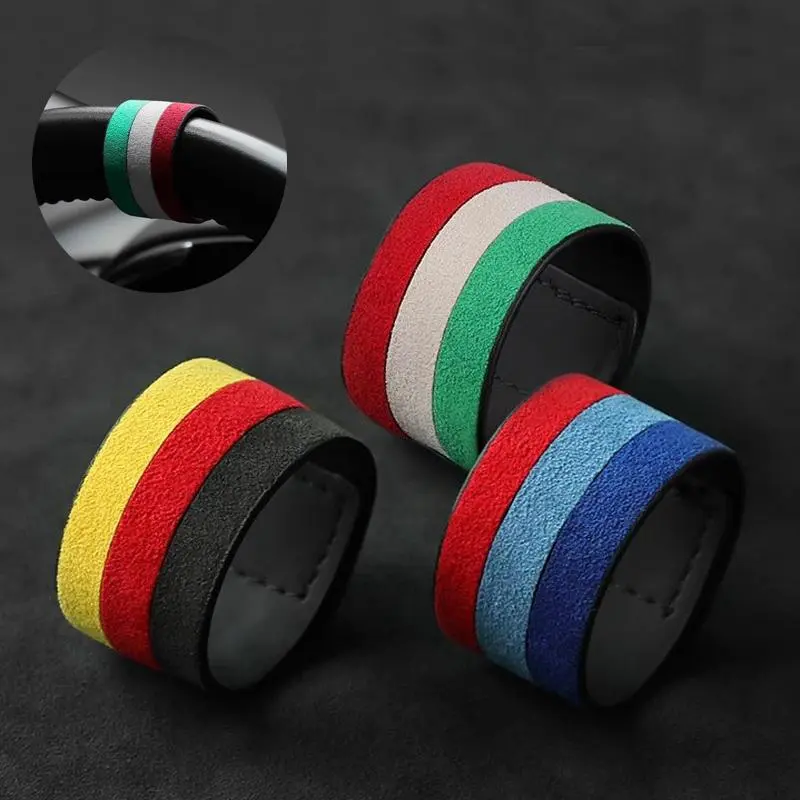 2026 New Italy Suede Steering Wheel Marker - DIY Center Line & Top Booster for Precise Driving (Car Decoration Accessory)