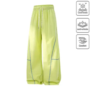 Y2K Style Unisex Baggy Cargo Pants, High Waist Anti-Wrinkle Cool Touch Casual Trousers