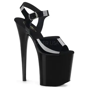 8 Inch Heel FLAMINGO-808N Black Jelly