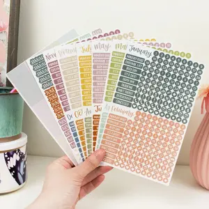 Planner Stickers | Calendar Essentials – Retro Rainbow