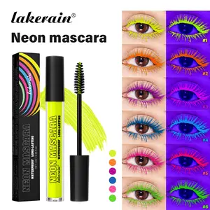 3 Counts Neon Fluorescent Mascara, Waterproof & Sweatproof, Smudge-Proof & Fade-Resistant, Bold Volumizing & Neon Glow Effect, Perfect for Parties, Stage Performances, Festivals & Travel, Eye Makeup for Eye-Catching Looks