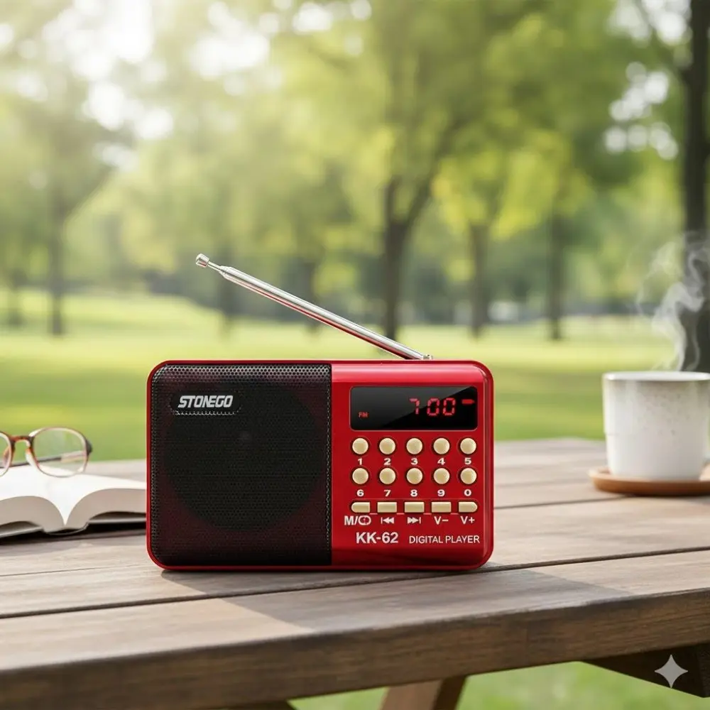 Portable MP3 Player with FM Radio, USB Rechargeable Music Player, High-Fidelity Stereo Sound, Supports TF Card & Headphones, Compact Audio Player for Outdoor, Travel, Workout, and Gifts.