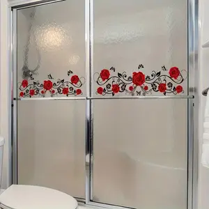 2 Piece Vintage Stickers, Wall Stickers, Butterfly and Rose Pattern, Waterproof Self-Adhesive Home Decor, Bedroom Bathroom Living Room Decoration, Waterproof Wall Decal