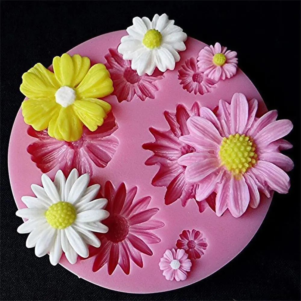 3D Flower Silicone Mold, Reusable Non-Stick Bakeware for Fondant, Chocolate, Candy and Sugarcraft, Microwave and Freezer Safe, Reusable Chocolate Mold, Shaped Silicone, Silicone Candy Molds