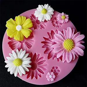 3D Flower Silicone Baking Mold, Multipurpose Mould for Fondant, Cake, Chocolate, Candy, Ice and Pastry, DIY Sugarcraft Craft Making Tool