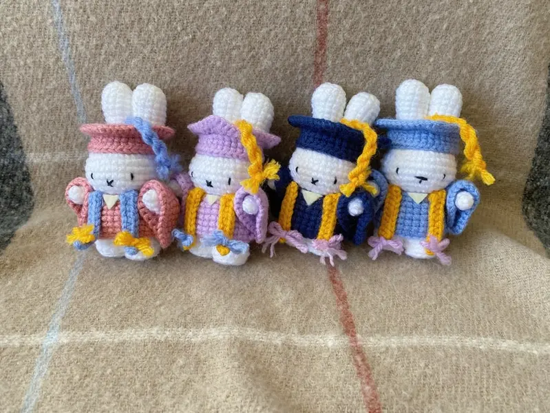 Graduation Bunny Crochet Miffy Crochet Cute Bunny Crochet Gift for Graduation