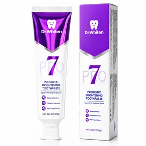 DrWhiten 7-Pro Probiotics Purple Whitening Toothpaste, Mint Grape Flavor, 7 Probiotic Strains + PAP, Peroxide-Free Formula, Gentle Enamel  Long-Lasting Fresh Breath, Daily Oral Care #summervibes