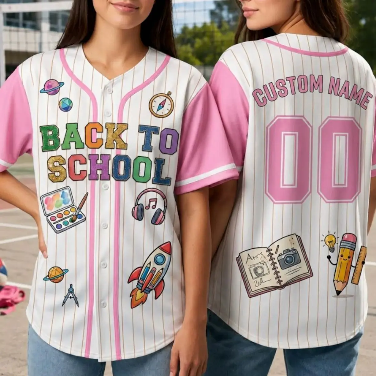 Personalized Back To School Baseball Jersey,Custom School Spirit Jersey,Back to School Baseball Tee