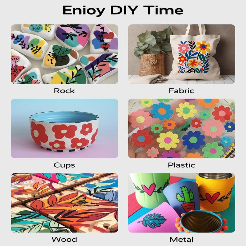 [JusArt] 60/36/24 Colors Dual Tip Acrylic Paint Pens Markers, Brush and Fine Tip, Premium Paint Pens for Various Surfaces, Acrylic Paint Markers, Markers for Coloring, Art Supplies, Acrylic Marker, Coloring Supplies