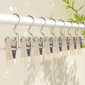 Anti-Rust Clip Clothespins, 16 Counts Ultimate Lightweight Hanging Travel Laundry Hanger Organizer for Home & More, Space-Saving Magic Hat & Pants Storage Laundry Hook