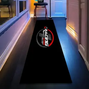 1pc Sporty Simple Durable Motorcycle Mat Long Rug for Garage Living Room Motorcycle Decoration, Indoor Carpet, Easy Storage