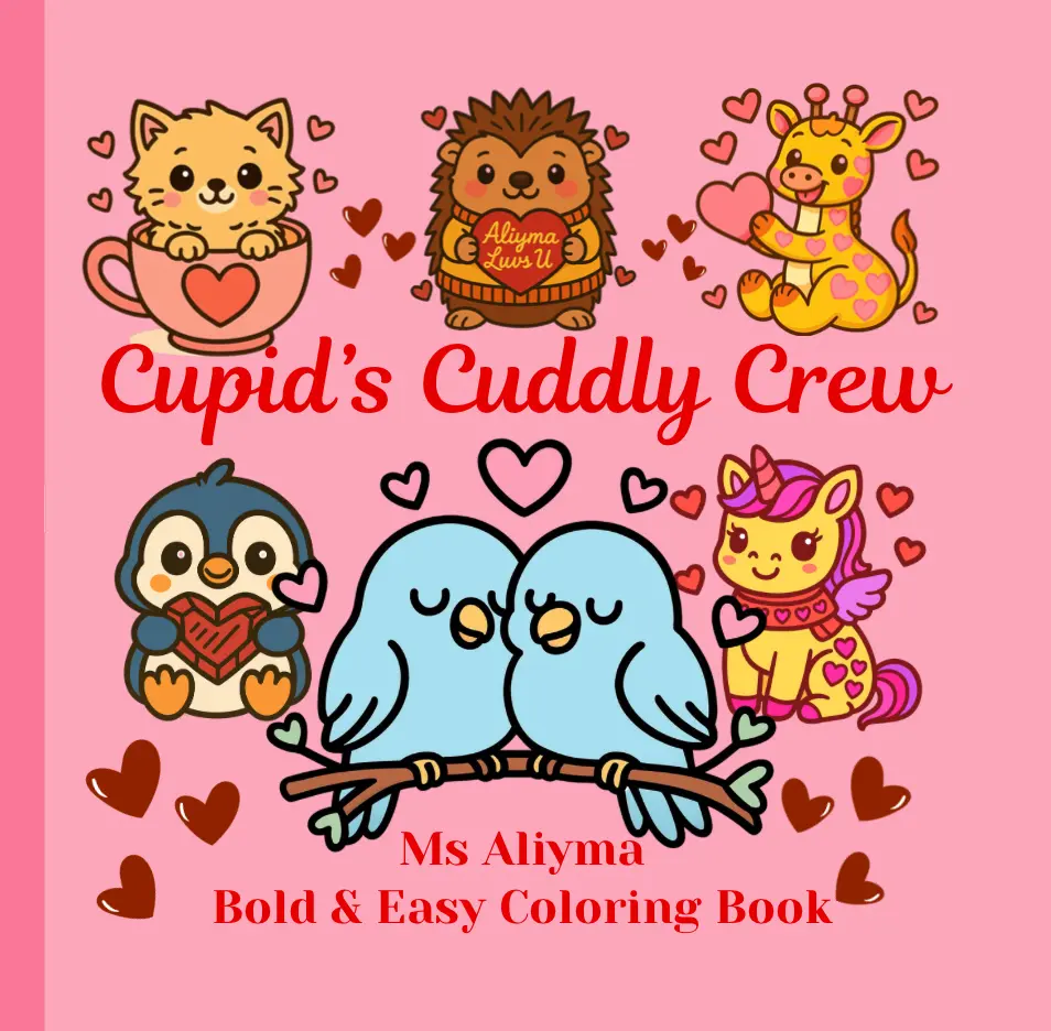 Cupid’s Cuddly Crew Bold And Easy Coloring Book
