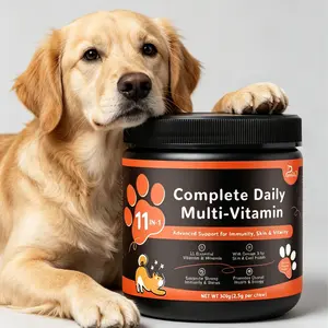 「PawPlanet」11-in-1 Dog Multi-Vitamin Soft Chews - Complete Daily Immune, Bone, Skin & Coat Supplement with Omega-3 & Essential Minerals, Chicken Flavor (300g),Complete Daily Dog Multi-Vitamin Supplements,120 Tasty Chicken Soft Chews