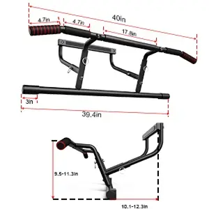 Pull-up Bar for Doorway, Screw-Free Strength Training Pull-up Bar, Portable Chin Pull-up Bar for Home Gym Exercise, Indoor Exercise Bar with Adjustable Height, Suitable for Most Door Frames camberedbar adjustable kettlebell power rack