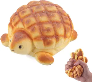 Anboor Slow Rising Squishies Toys for Kids Turtle Bread Food Foam Animal Stress Squishes Cute Giant Squeeze Toy