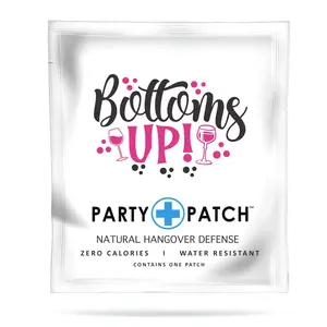 Party Patch - Bottoms Up Patch with Zero Calories, Water-Resistant Recovery Patch for Parties and Nights Out
