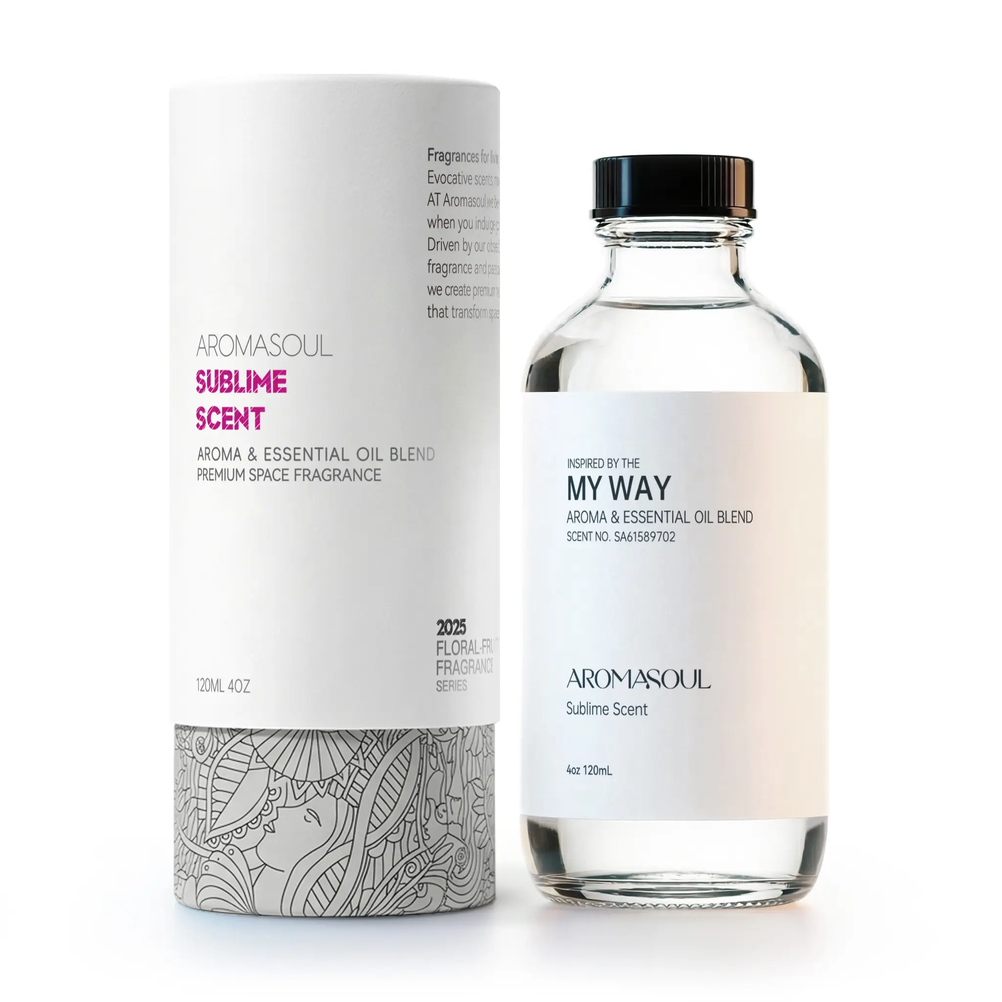 Hotel Diffuser Oil Inspired by My Way Scent - Premium Fragrance Oil for Ultrasonic and Waterless Diffuser - 120 mL, 4 fl oz