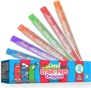 Otter Pops, Giant Original 5.5oz, 27 Ice Pops, Six Zippy Flavors,Gluten Free