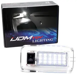 iJDMTOY Super Bright Xenon White 18-SMD LED Trunk Cargo Area Light w/Switch For Newer Lexus, For Newer Toyota w/Single LED Room Lamp