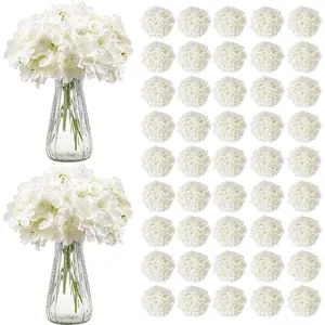 VEVOR Artificial Flowers, 205 pcs Real Looking White Silk Fake Hydrangea Bulk, White Faux Bridal Shower with Stems for DIY Wedding Bouquets, Home Centerpieces Arrangements, Party Tables DecorationsVEVOR Super Brand Day