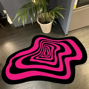 Irregular Shaped Two-Tone Area Rug, Creative Non-slip Soft Floor Mat, Decorative Carpet for Home Living Room Bedroom, Home Decor