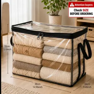 Black PVC StuffedAnimal & Doll StorageBox withHandle - Dustproof, Durable Toy Organizer for Kids’Room,Playroom,Living Room,or Birthday Gift