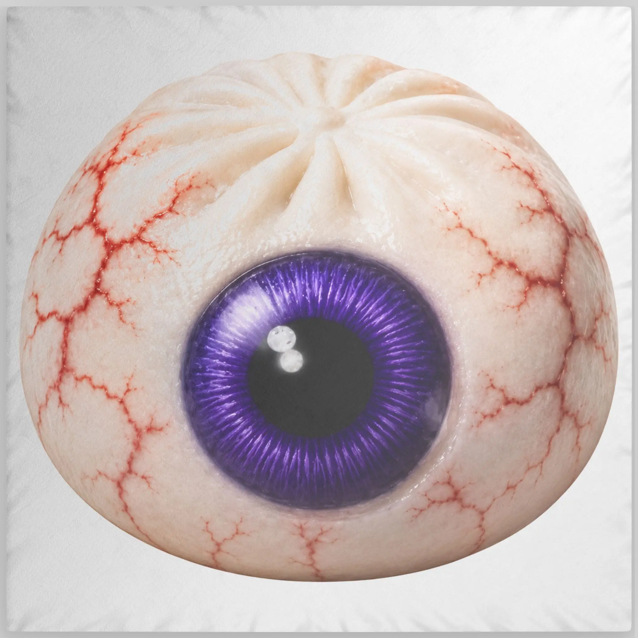 Purple Eyeball Plush Pillow — Novelty Shaped Decorative Cushion for Halloween & Gag Gifts