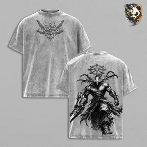 Mahoraga Vintage Washed Oversized T-Shirt – Jujutsu Kaisen Anime Graphic Tee, Anime Streetwear Apparel, Soft Cotton Casual Unisex Top