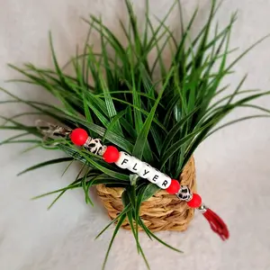 Flyer Cheetah Print Cheer Keychain