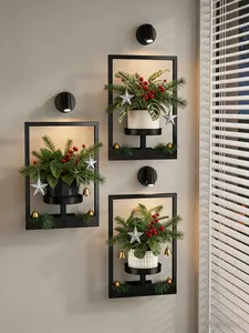 Bamworld Plant Stand with Lights Wall Planters for Indoor Plants Hanging Planter for Indoor Plants Plant Stand Indoor Wall Decor 3 Pack for Living Room Outdoor Entryway 3 Spotlights Valentine's Day Gift