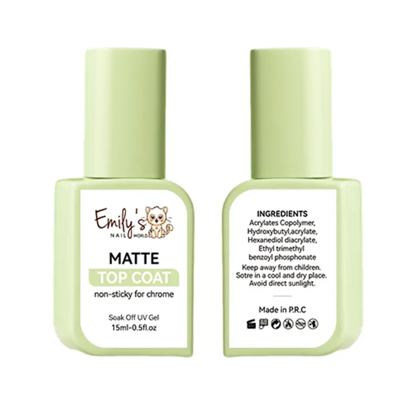 ENW Matte Top Coat 15ml (Non-sticky for Chorme)
