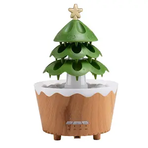 Essential Oil Aroma Diffuser Christmas Tree Design Mute Operation Remote Control Compact Humidifier for Home & Office Use Quiet Operation & Humidifier Function