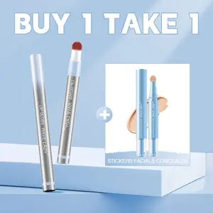 Buy One Get One Matte Hydrating Lip Gloss, Velvet Smooth Concealer Pen, Waterproof Long-Lasting Face Makeup Set, Moisturizing Kit