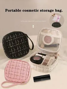 Korean Style Makeup Bag Portable Storage Pouch, Makeup Organizer, Mini Lipstick Travel Cosmetic Bag, Zero Wallet, Three Colors Available
