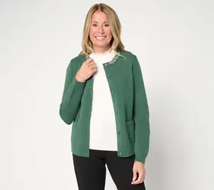 Susan Graver Embellished Sweater Lady Jacket