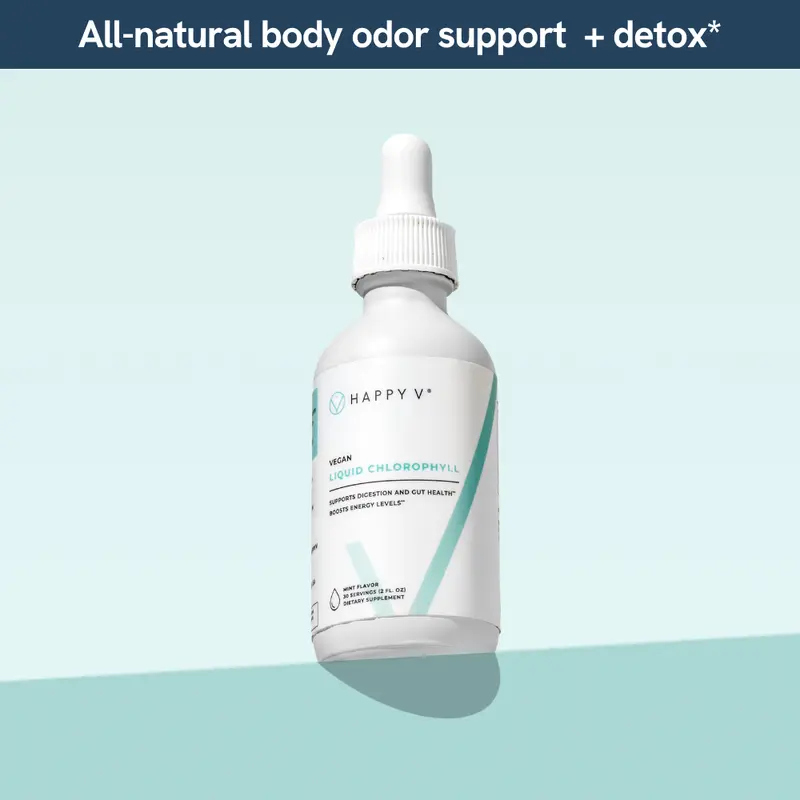 Happy V Liquid Chlorophyll – Natural Detox & Fresh Breath Booster, Vegan-Friendly Healthcare Drink, Mint Flavor, Daily Cleanse Supplement, Gut Health & Immune Support