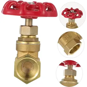 Brass telescopic gate valve, pre-meter shut-off valve, 4 points, 6 points, 1-inch threaded water meter union telescopic joint