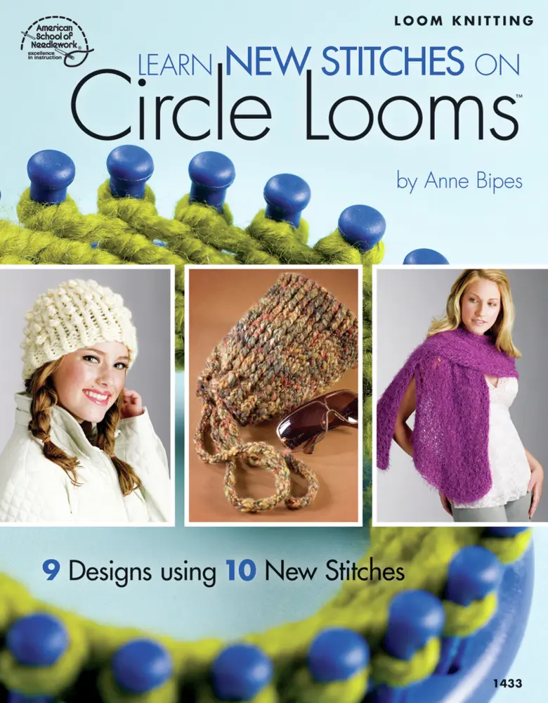 Used Knitting Tutorial Book - Learn New Stitches on Circle Looms by Annie's, Creative Stitch Patterns & Interesting Yarns (Softcover, English)