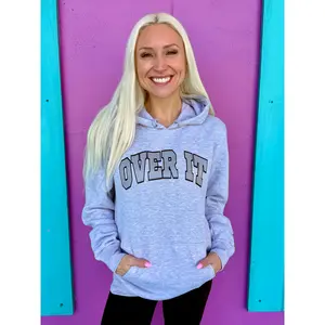 Over It Gray Hoodie