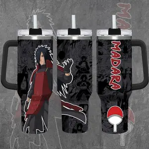 [Naruto Shippuden] Uchiha Madara Ghost of the Uchiha 20oz & 40oz Tumbler With Handle – Anime Gaming Stainless Steel Cup, Insulated Iced Coffee Mug, Aesthetic Design, Trendy Drinkware, Daily Use, Gift Idea, Fan Favorite, Gift For Otaku & Anime Fans
