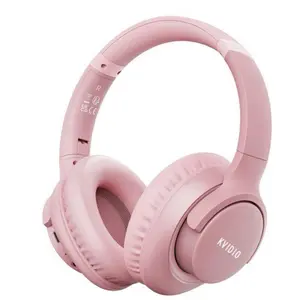 KVIDIO Folding White Over-Ear Headphones - Comfortable and Portable Design for Everyday Use