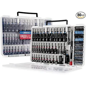 80-Piece Premium Magnetic Impact Nut Driver Set Metric & SAE with Socket Adapters, Bit Holder, Wing Nut Driver, Universal Sockets, Quick Release Extension, Power Bits