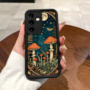 Phone case for Samsung S24 ultra plus S25 S23 S22 Ultra Plus Mushroom Moonlit Advanced fashion gift Full Body Protection Shockproof Soft Silicone Cover