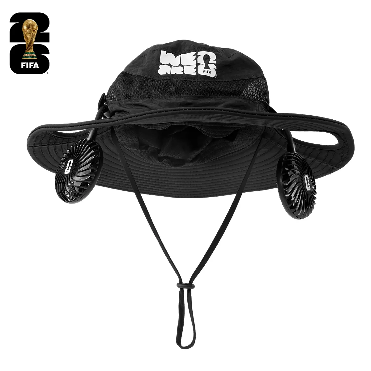 2026 FIFA World Cup Wide Brim UV Protection Bucket Hat Built-In Dual Portable Cooling Fans Adjustable For Sports Match Outdoor,back to school,back to school haul